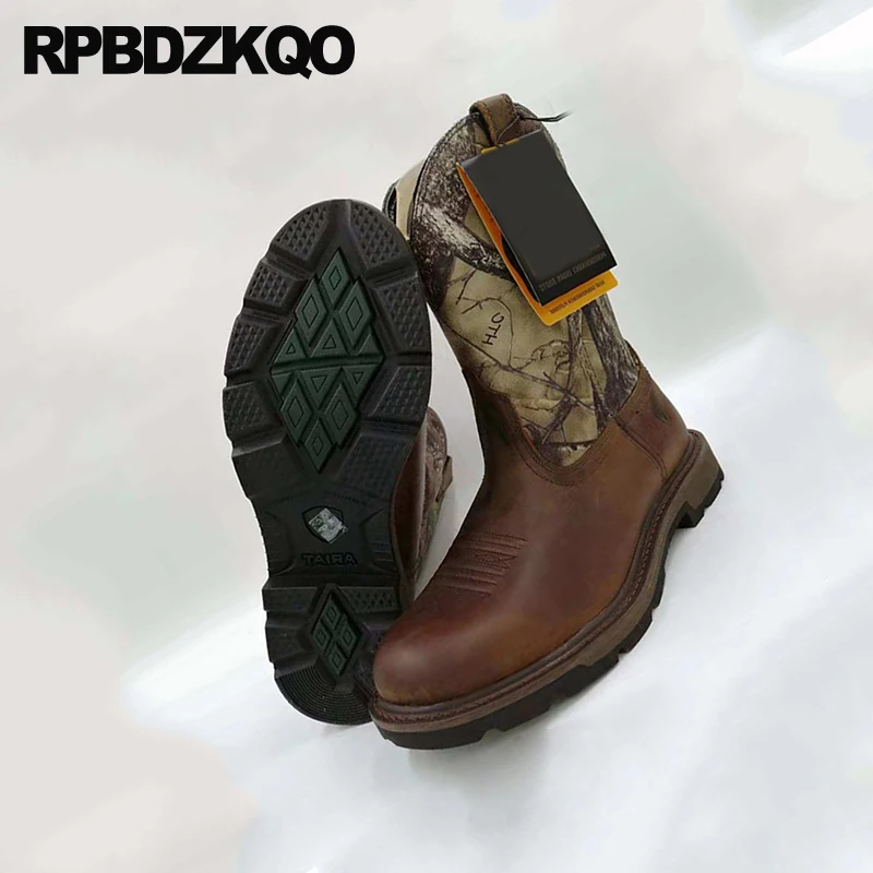 вышитый полусапожки пэчворк пастушка коричневый камуфляж марочный обувь