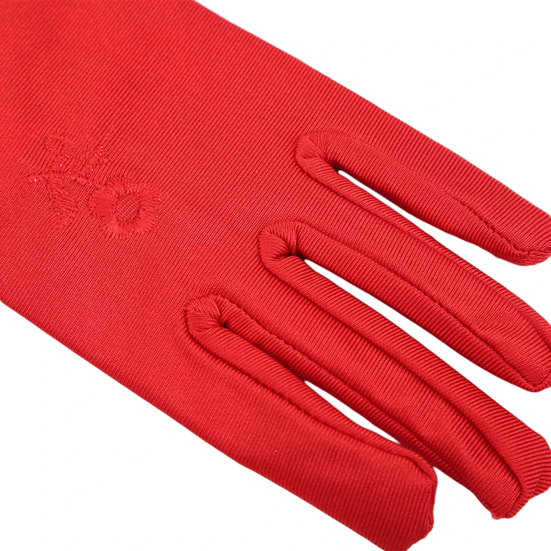 

1Pair Fashion Summer Women's Spandex Short Elastic Embroidered Sunscreen Gloves Female UV-Proof Sun Protection Driving Gloves