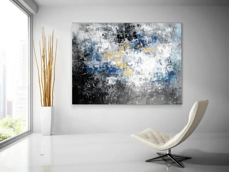 

Original Abstract Canvas Art Large Abstract Canvas Art Gold Canvas Painting Bright Painting Art Abstract Originals