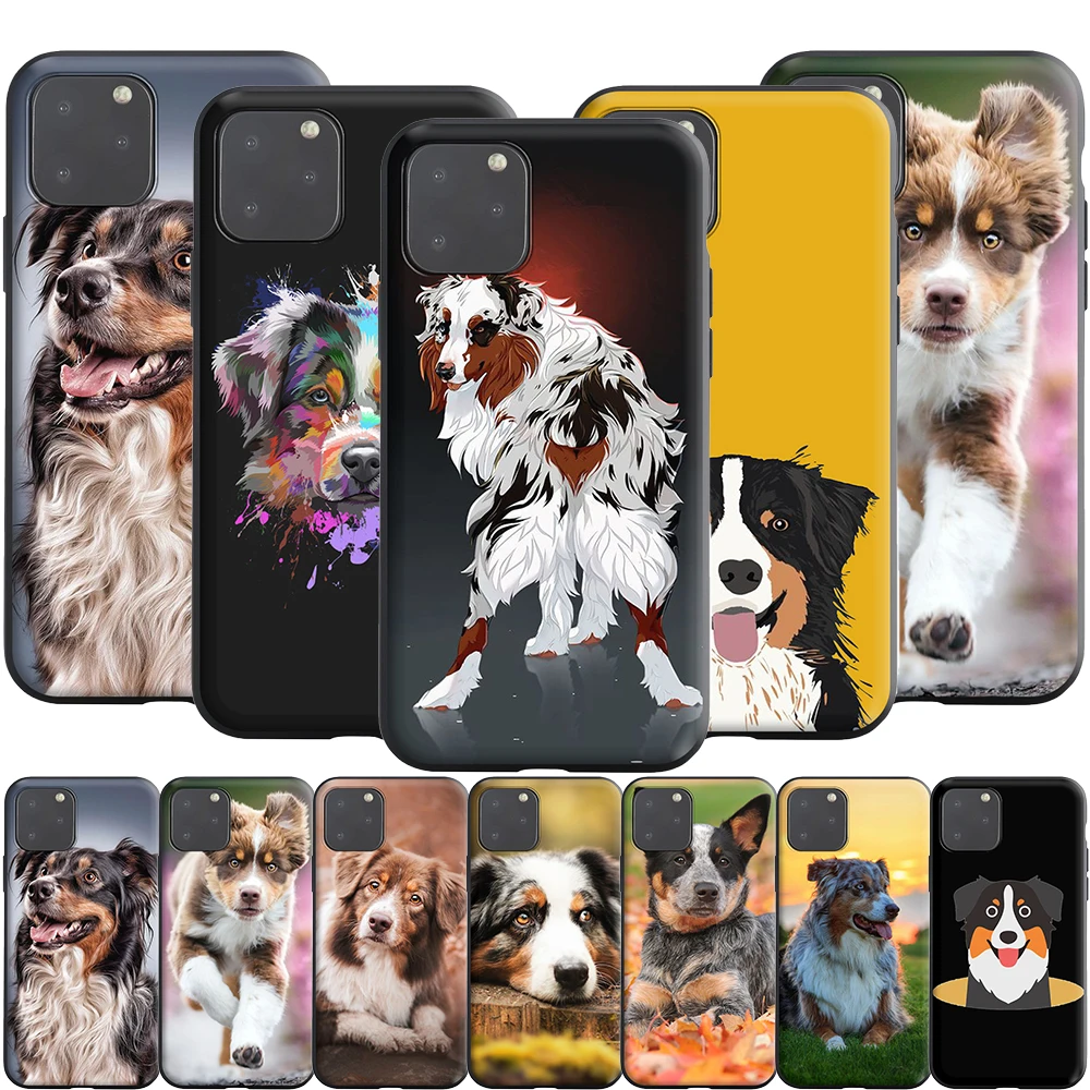 Австралийской овчарки силиконовый чехол для Apple iPhone 12 11 Pro XS X XR Max 8 7 6S 6 Plus SE