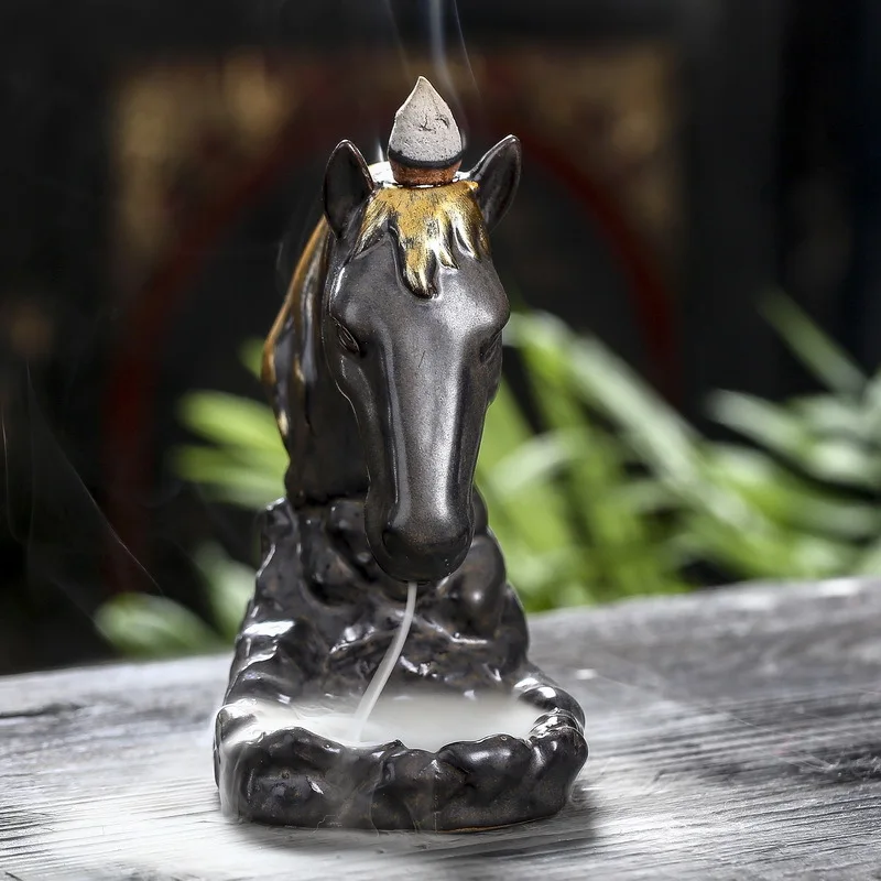 Подставка для конского ладана горелка с водопадом ручная работа керамическая