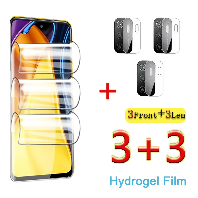

6 в 1, Гидрогелевая Защитная пленка для Xiaomi POCO M2 M3 X2 X3 pocophone POCO F2 pro F3 GT C3