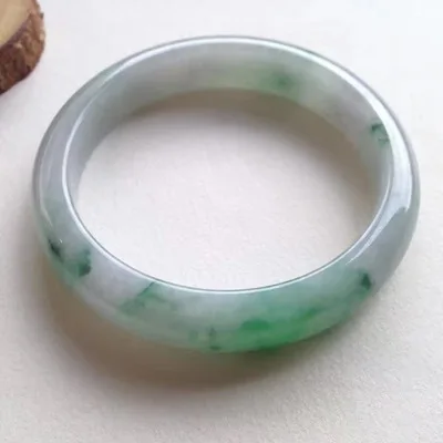 

Natural Burmese Jadeite Light Blue Flower 54-64mm Bracelet Elegant Princess Jewelry Best Gift for Mom and Girlfriend