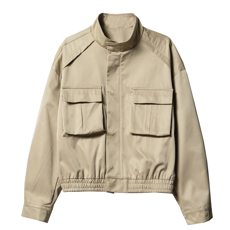 

Men Women Korean Style Retro Motorcycle Jacket Outerwear Men Streetwear Vintage Fashion Casual Loose Short Coat