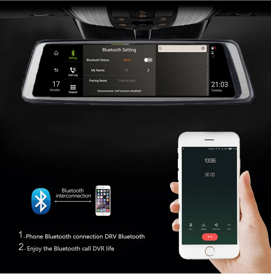 QUIDUX 1" ips зеркало заднего вида 4G Android 5,1 gps навигация ADAS dash cam 2G ram 3 2G rom 1080P 4 камеры Автомобильный видеорегистратор DVR