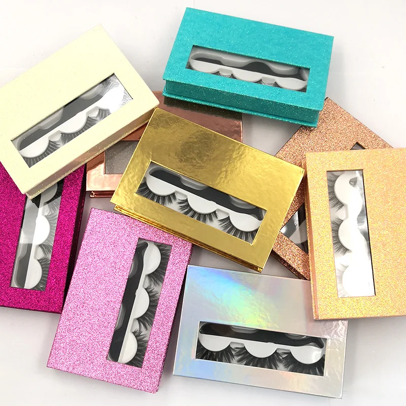 Высококачественные коробки 3 пары 6D норковые Накладные ресницы с пинцетом