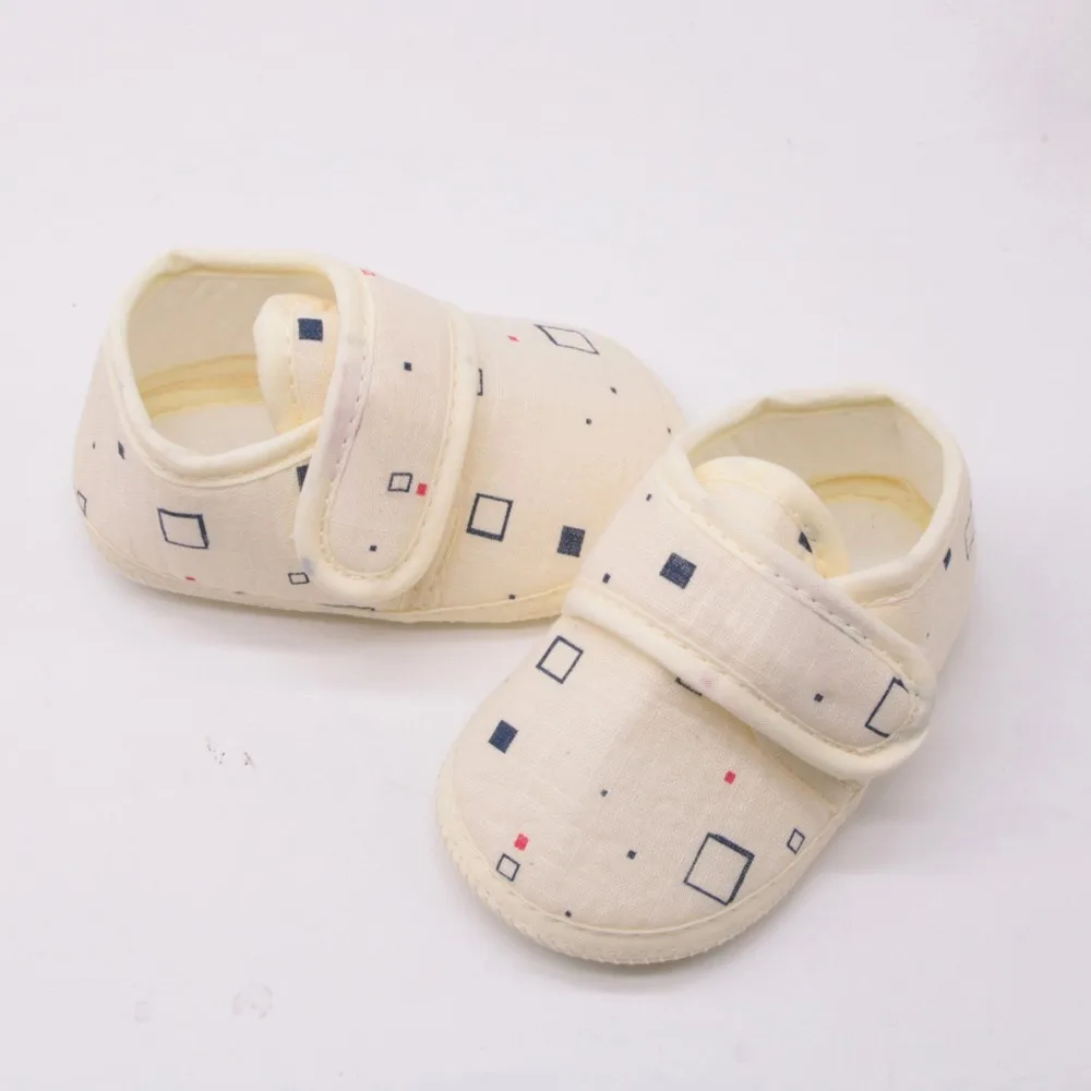 

2021 New Baby Girl Boy Shoes Newborn First Walkers Baby Soft Shoes Soled Non-slip Block Print Footwear Crib Shoes bebes nina #07