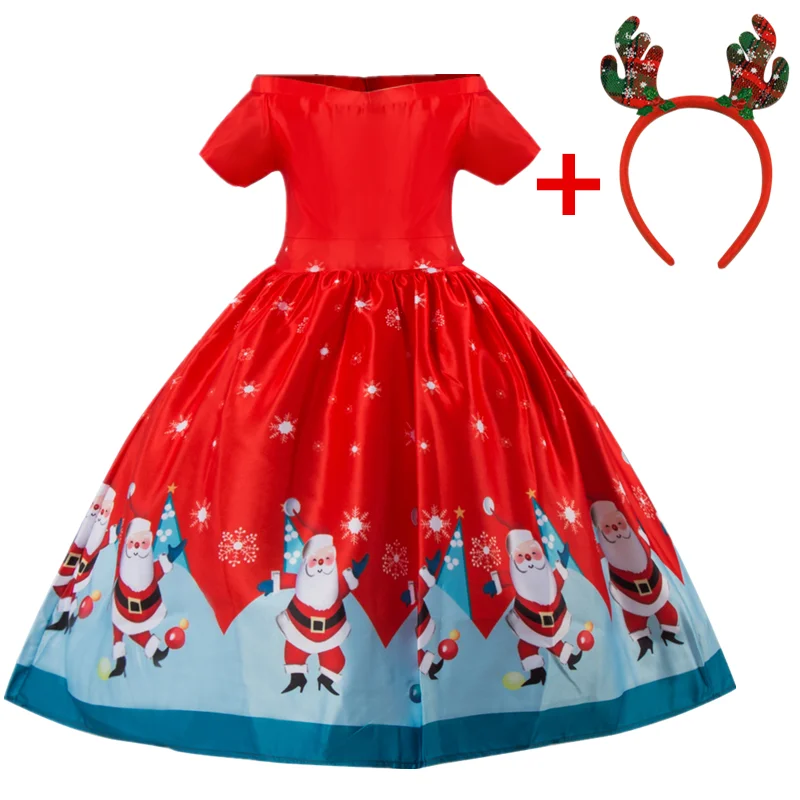 Детская одежда для девочек Рождественский костюм Санта-Клауса на возраст от 4 до