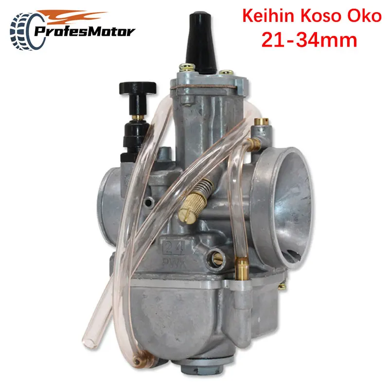 

Motorcycle Universal Carburetor For Keihin Koso Oko 21 24 26 28 30 32 34mm With Power Jet Dirt Bike 2T 4T Pwk Carburador