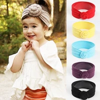solid kids baby toddler cute headband hair accessories girls headwear sweet turban knot hairbands 1pc hot new