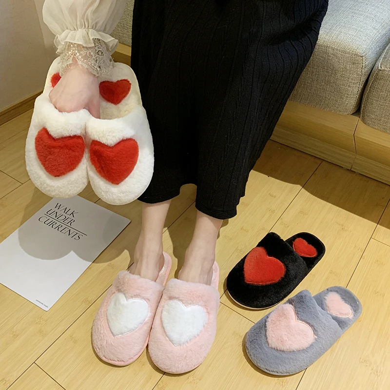 Женские тапочки хлопковые с милым мехом домашние милые модные женские Тапочки |