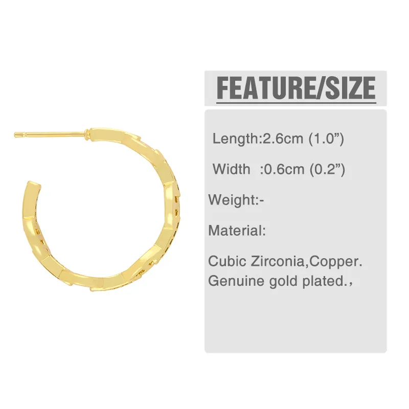 

Wholesale Jewelry Luxury Earrings C Type Wild Ins Diamond Earrings Earrings Jewelry Gifts for Women