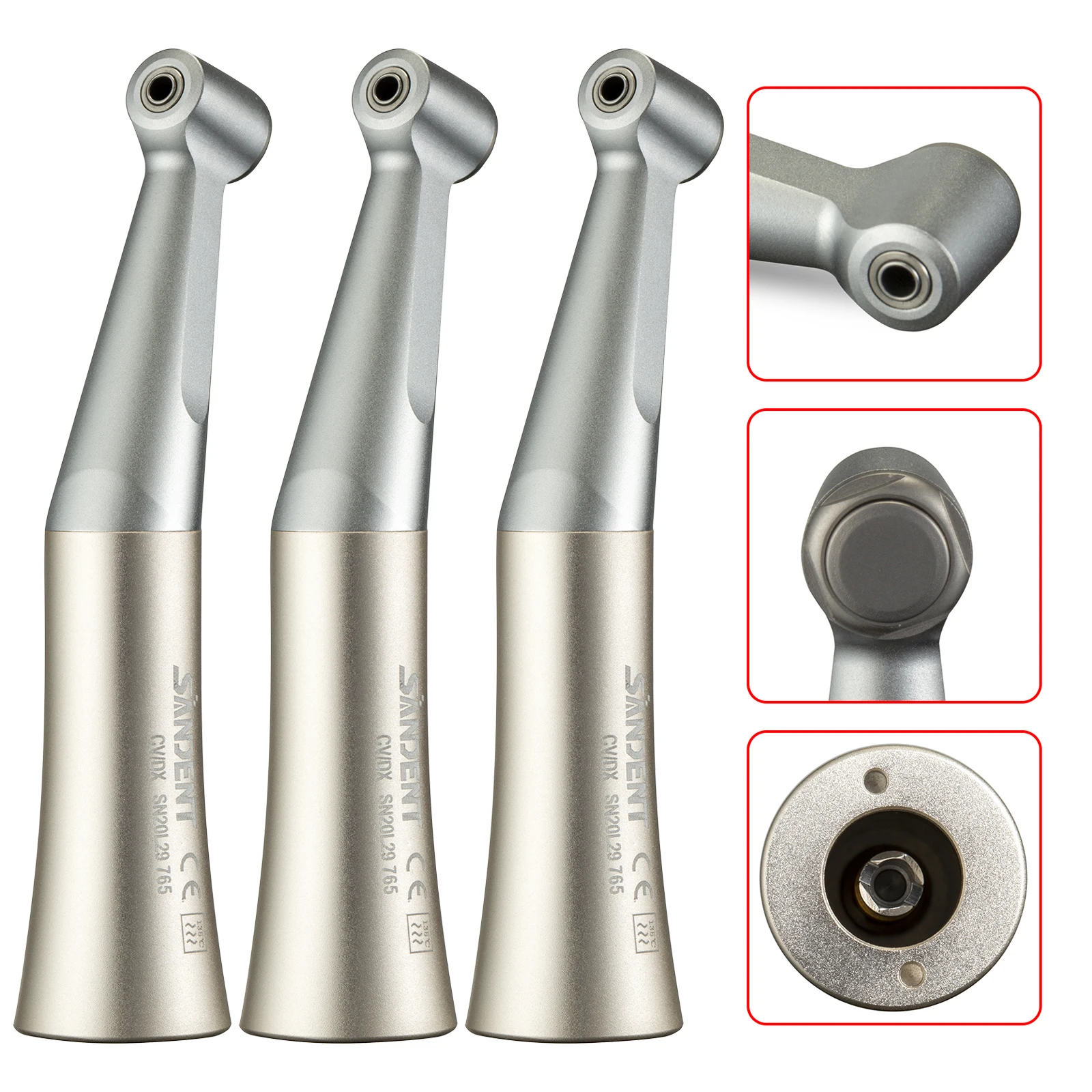 Dental Low Speed Handpiece Contra Angle Handpiece Push Button type Outer Water Spray fit Bur  2.35mm