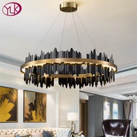 modern led chandelier for living room round hanging lamp luxury home decoration light fixtures dining room bedroom led lighting