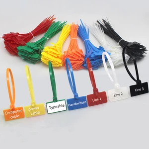 100 colorful and easy to mark 4*150mm nylon ties, network cable labels, plastic ring ties, cable labels, self-locking cable ties