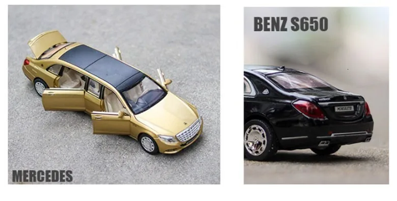 Литые под давлением модели автомобилей 1:32 Масштаб Maybach S650 сплав модели автомобилей моделирование Расширенная Серия Модель автомобиля детская игрушка украшение автомобиля