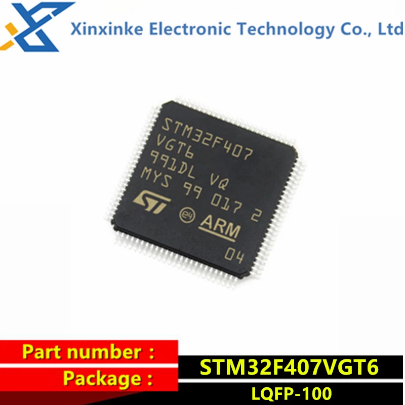 

Микроконтроллер STM32F407VGT6 LQFP-100 ARM-MCU ARM M4 1024 FLASH 32 бит 168 МГц КБ SRAM, новый оригинальный подлинный