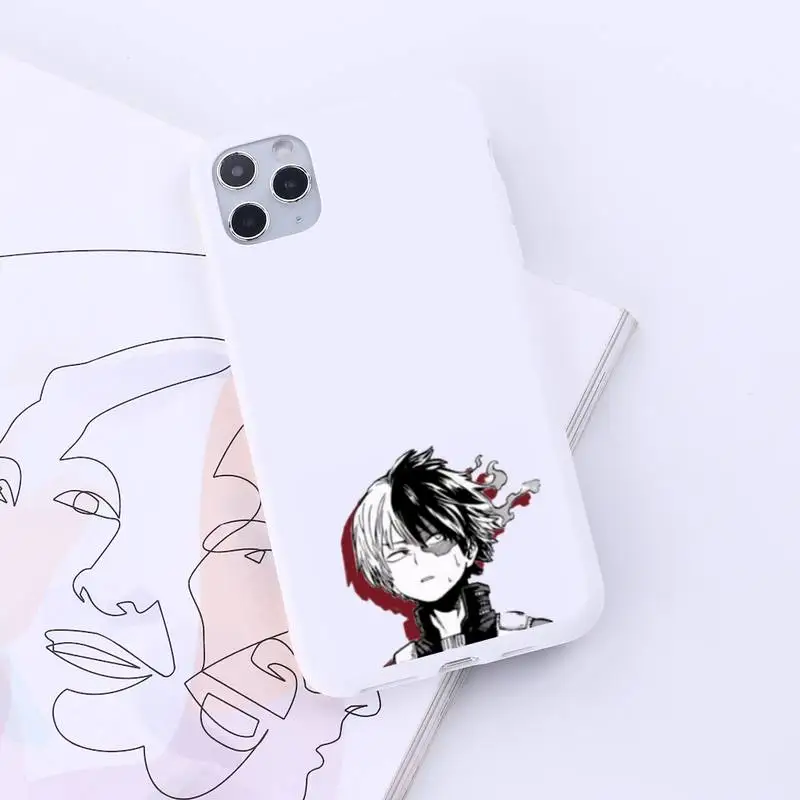 

My Hero Academia Japan anime Phone Case Candy Color for iPhone 6 7 8 11 12 s mini pro X XS XR MAX Plus