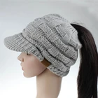 Трикотажная бейсболка, женская мягкая трикотажная шапка