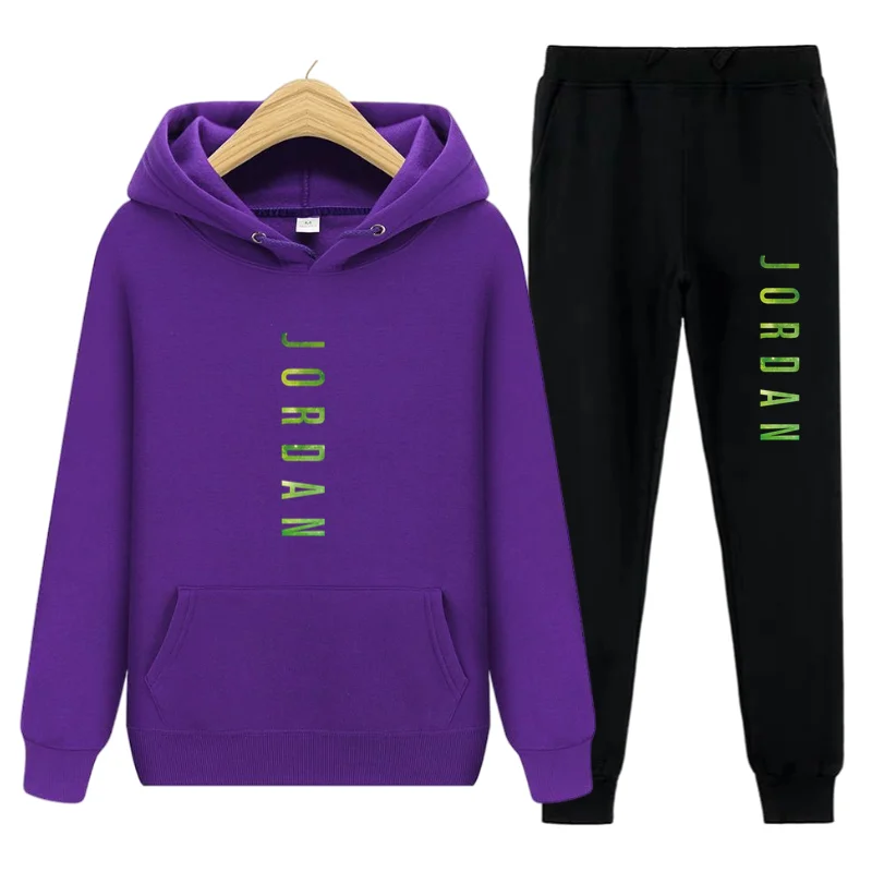 

2021 Men's Sports Set Fall/Winter Cap Sweatshirt Drawstring Apparel Sportswear Men's Suit Draw Two-piece Casual Men's Clothing