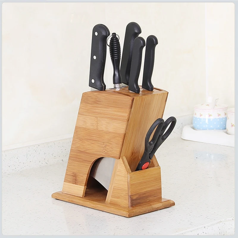 Кухонный бамбуковый держатель для ножей деревянная подставка кухонная