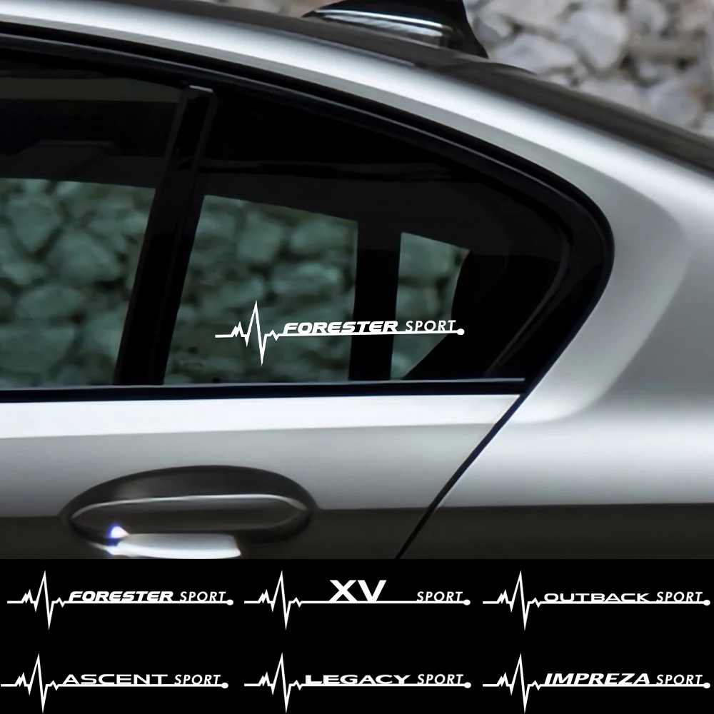 

2 pcs Car side window glass sport performance decals stickers For Subaru Legacy Forester Outback Impreza STI XV