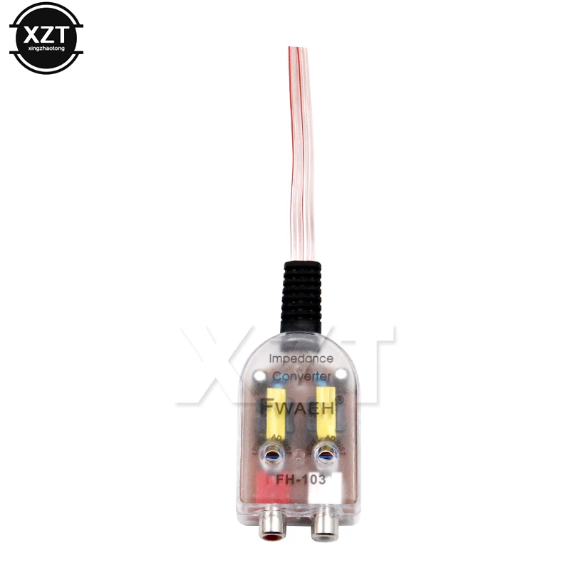 

Car Speaker to RCA Level Adaptor High to Low Sockets Auto Line Out Audio Comverter Sound Subwoofer Amplifier Rca Line Converter