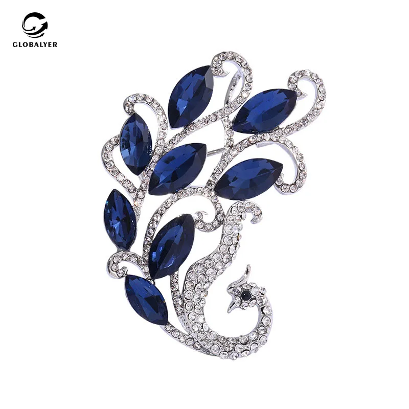 

Korean crystal corset girl Full crystal Phoenix Brooch Clothing accessories Pin Clothing Free shipping Female accessories 700
