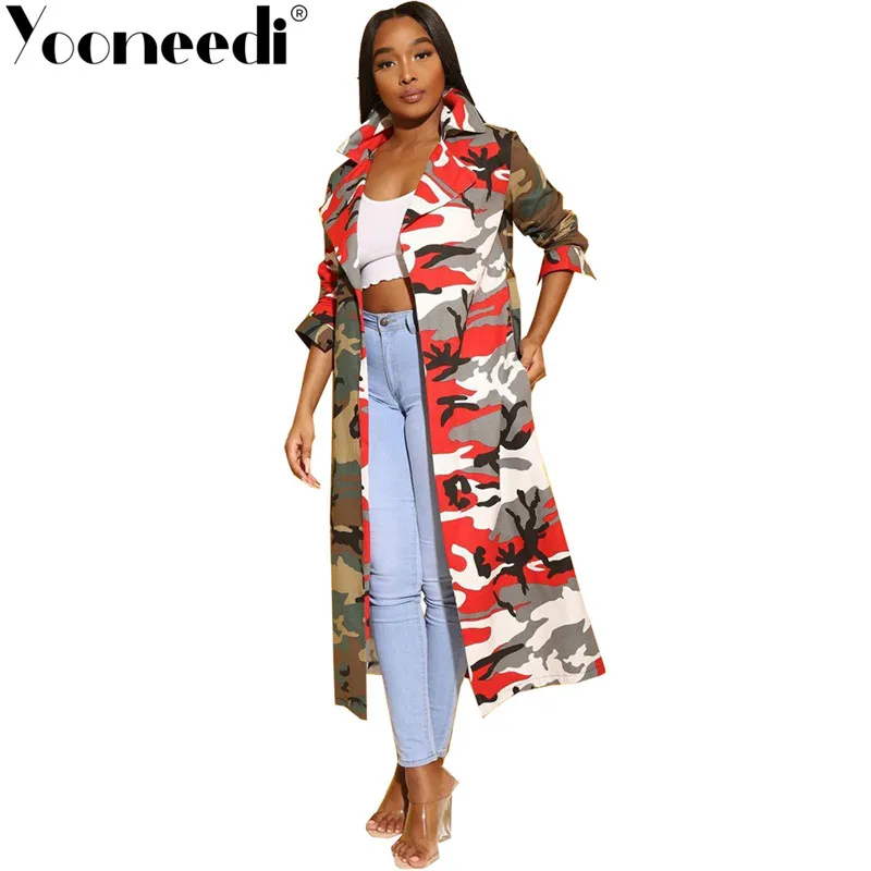 Yooneedi 2019 зимнее дизайнерское уличное Женское пальто цветная камуфляжная