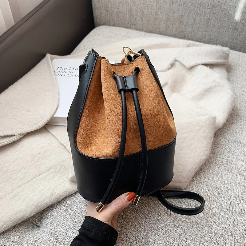 

Winter high-quality ladies handbags 2020 new trendy Korean fashion one-shoulder messenger bag brand designer popular bucket bag