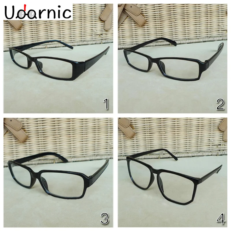 Черные прозрачные линзы тонкая/большая оправа очки в винтажном стиле ретро