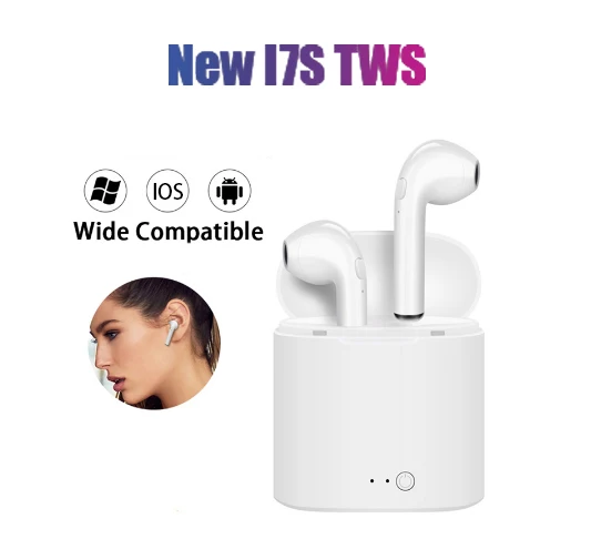 I7s наушники-вкладыши TWS с Беспроводной наушники Bluetooth микрофоном стерео гарнитура