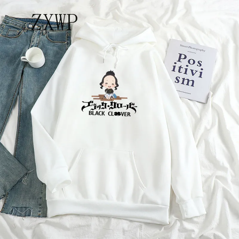 

Japanese Anime Women Hoodies Sweatshirt Print Black Clover Oversized Hoody Cute Cartoon Hoodie Streetwear Pink Tops Dropshipping