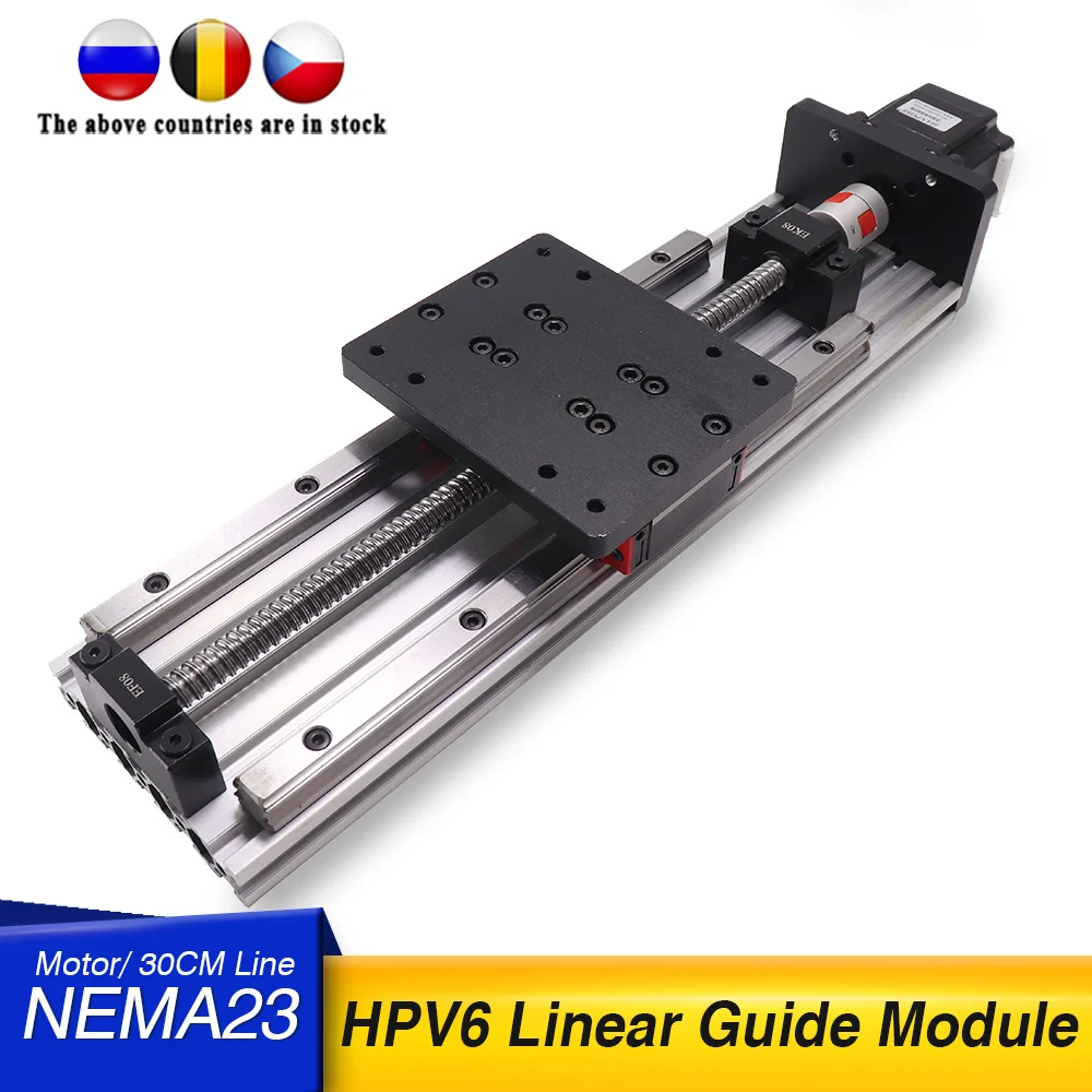 

HPV6 ballscrew SFU1204 with Linear Guides HGH15 HIWIN same size with NEMA23 2.8A 56mm stepper motor for CNC milling machine
