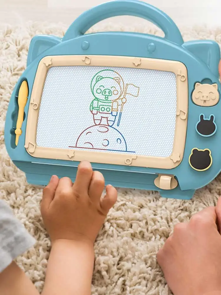 

Children's Educational Toys Magnetic Drawing Board Graffiti Early Education Toy Writing Board With Bracket Baby Painting Toy