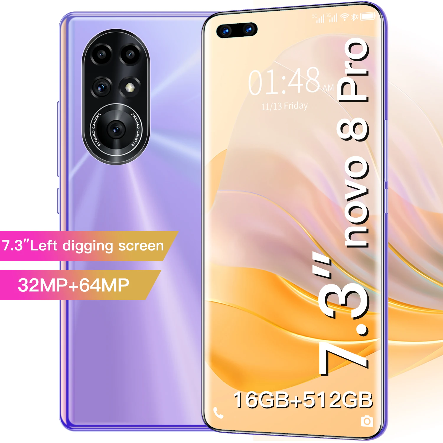 Nowa8 Pro-tel&eacute;fono inteligente Android 11, 16GB y 512GB, versi&oacute;n Global, pantalla HD 5G, 6800mAh, 7,3 pulgadas, 10 n&uacute;cleos-2