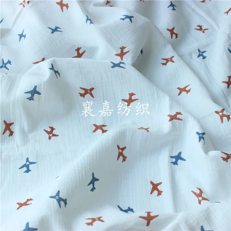 

Cotton and Linen Crepe Double Seersucker Children's Clothing Cloth Pants Pajamas Fabric