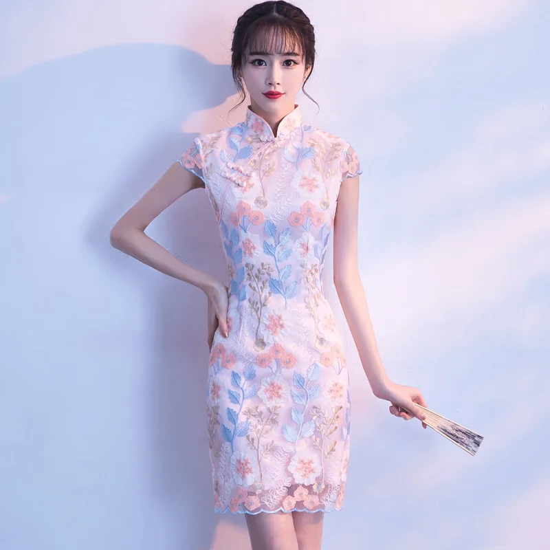 Traditional Chinese Bride Wedding Red Qipao Dress Improved Women Embroidery Flower Cheongsam Vestidos Elegant Slim XS-XXL | Тематическая