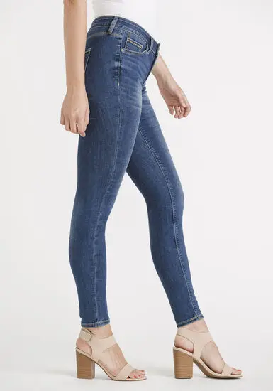 

Women casual plus size middle waist jeans pants skinny pencil pants custom logo print on product and package from 1pc dropship