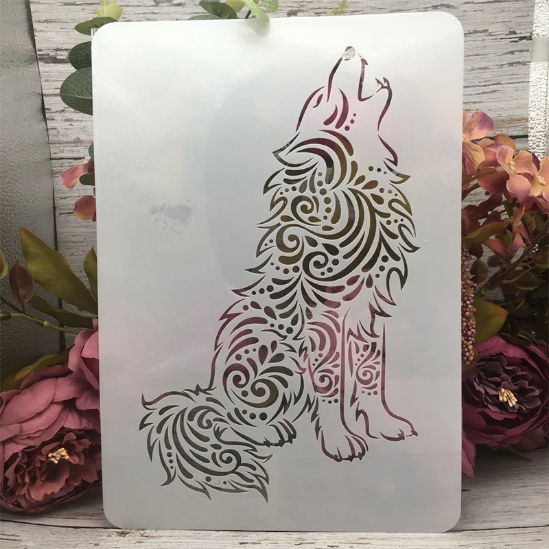 

12Pcs/Lot A4 Mandala Animals DIY Wall Layering Stencils Painting Scrapbook Coloring Embossing Album Decorative Template
