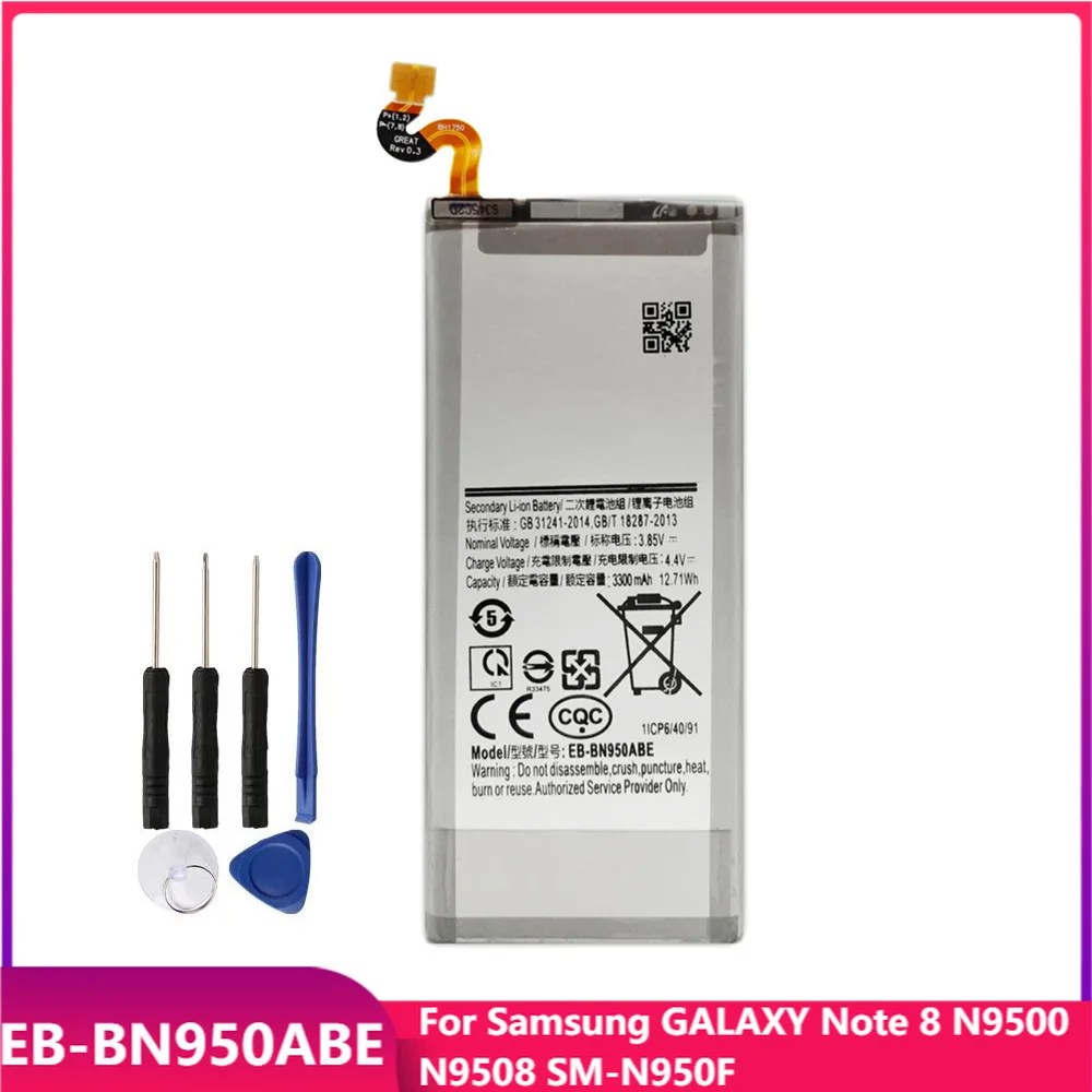 

Original Phone Battery EB-BN950ABE For Samsung GALAXY Note 8 Note8 N9500 N9508 SM-N950F EB-BN950ABA Replacement Battery 3300mAh