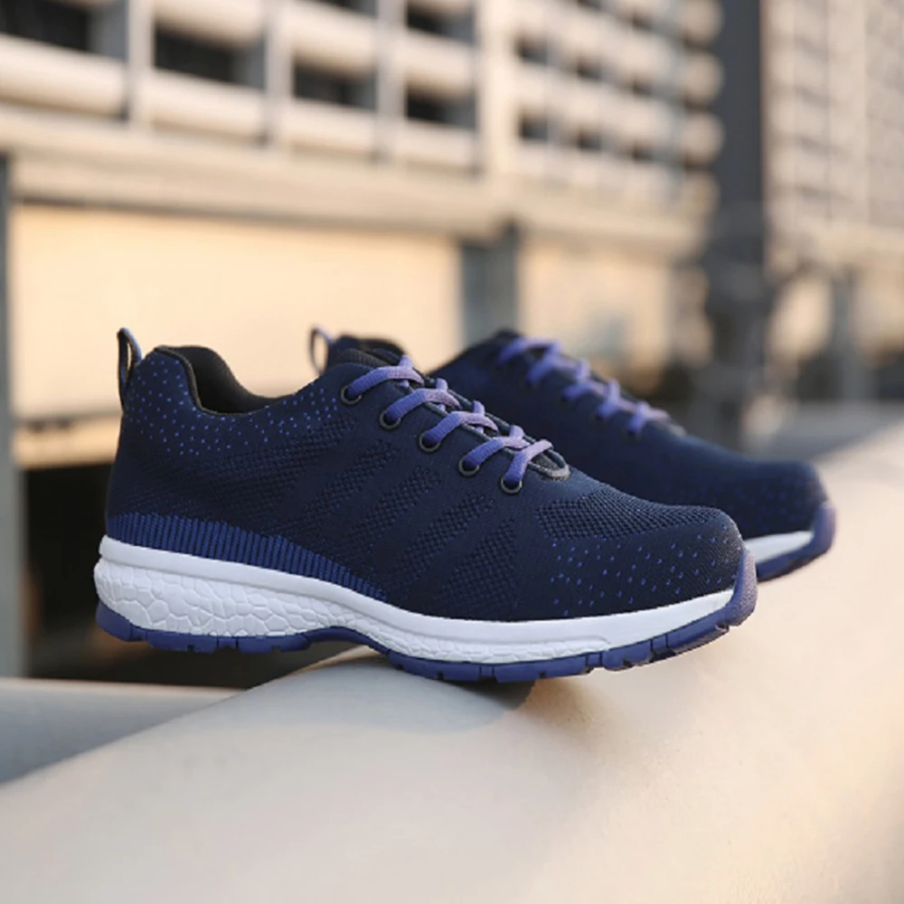 Мужские Нескользящие рабочие ботинки теплые безопасные кроссовки стальной