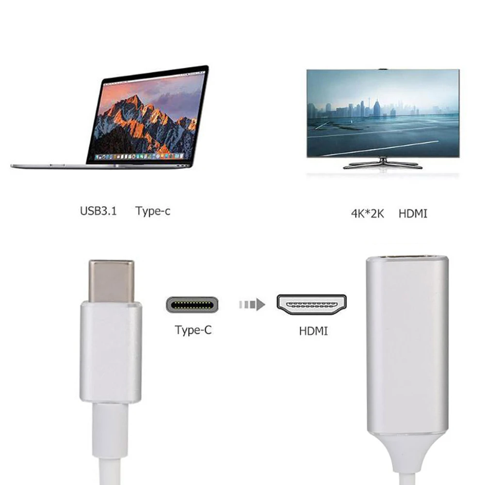 USB C type 3 1 HDMI 4 k @ 60 Гц адаптер конвертер Папа мама совместимый с Thunderbolt 3|Кабели HDMI| |