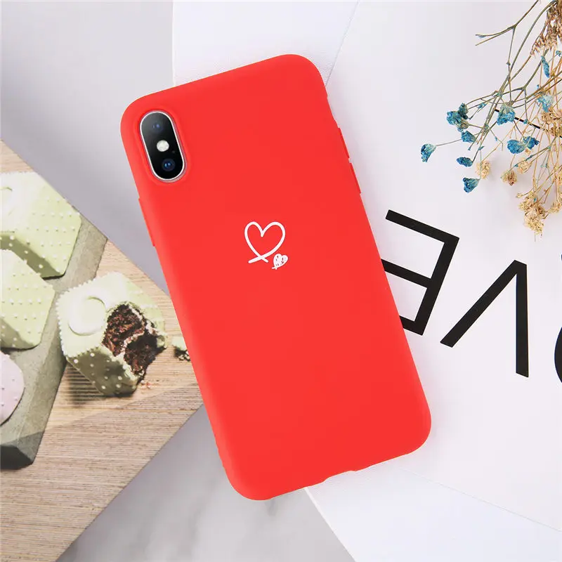 3209R Силиконовый чехол Moskado для iPhone X XR XS Max 7 8 6 6s Plus 5 5S SE Love Heart Letter чехол для телефона с рисунком в виде животного мягкий чехол из ТПУ - Цвет: 3209R