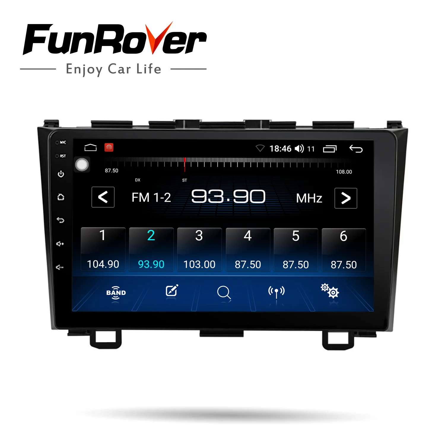 Автомобильный мультимедийный плеер Funrover 2 Din Android 2006 dvd GPS навигация для Honda CRV 2011