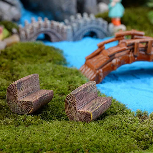 Модный мини стул диван Фея садовая скамейка модель миниатюрный кукольный дом