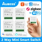 Умный выключатель Aubess, двухсторонний выключатель с Wi-FiZigBee, 16 А, для автоматизации дома, Модуль светильник Сделай Сам для Tuya Smart Life Alexa