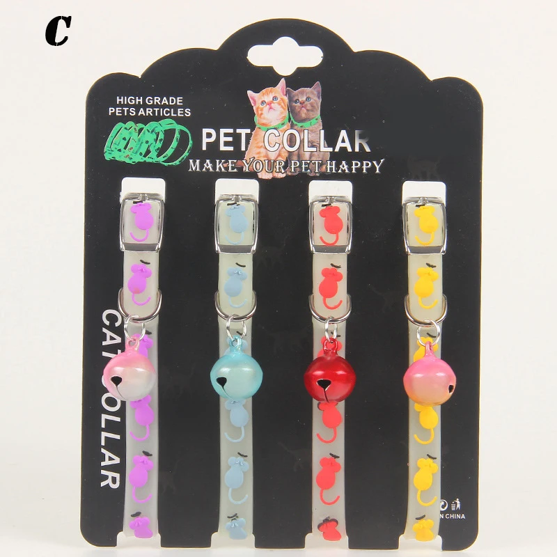 Adjustable Glowing Pet Collars Luminous Rubber Neck Ring Cat Dog Accessories RT88