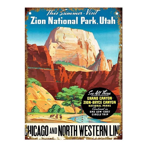 

Bryce Canyon Tin Sign art wall decoration,