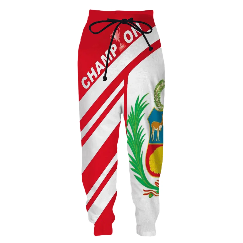 Повседневные штаны PLstar Cosmos с принтом 3 дюйма рисунком флага Перу для мужчин и